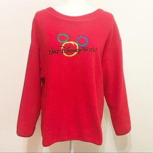 Walt Disney World Red Fleece Pullover Sweater